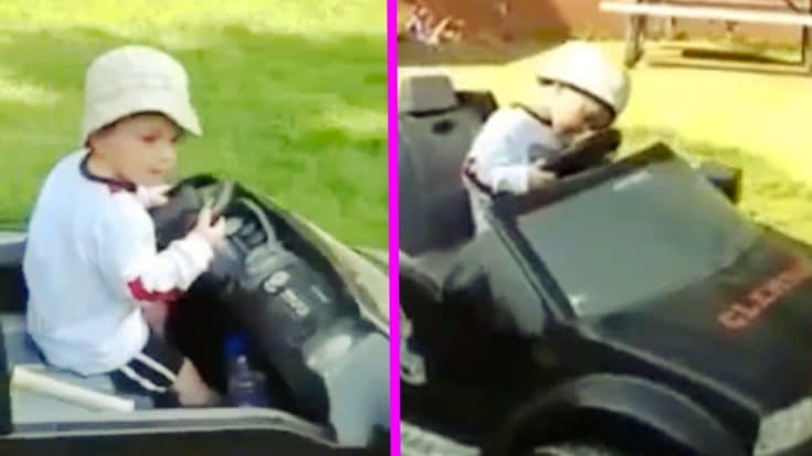 Boy Skips His Nap, Dozes Off While Driving Toy Truck | Country Music Videos