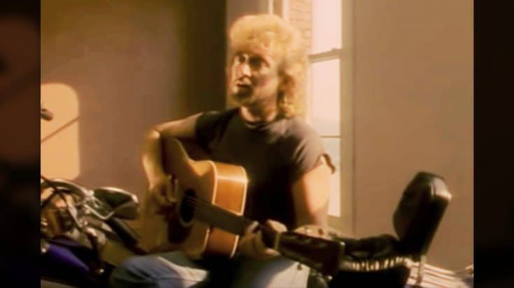 Keith Whitley Sits On A Motorcycle And Sings ‘When You Say Nothing At All’ In 1988 Music Video | Country Music Videos