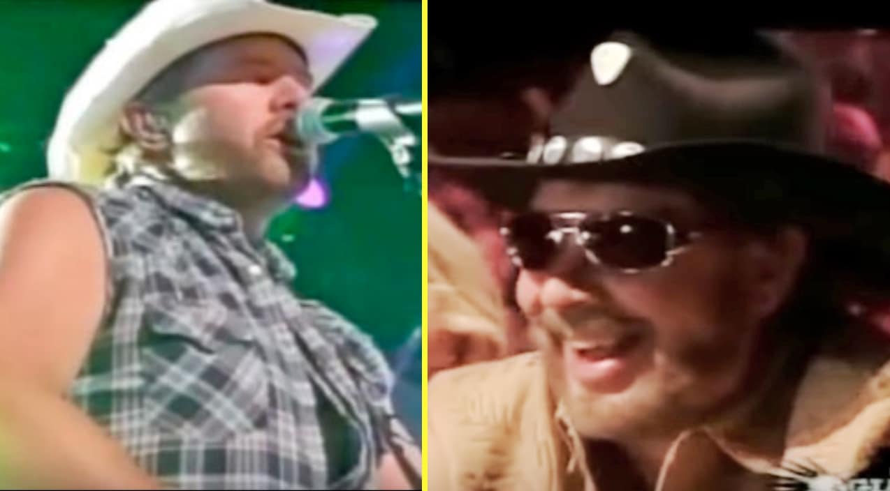 Hank Williams Jr. Is All Smiles Watching Toby Keith Sing ‘Country Boy Can Survive’ | Country Music Videos