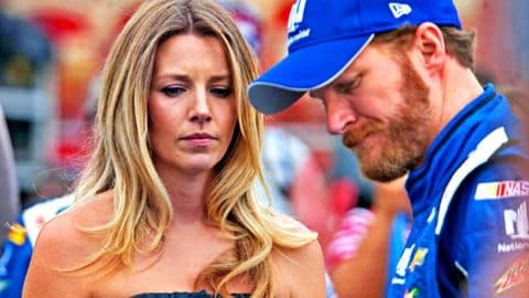 dale jr wife emotional retirement reacts statement leffler bullitt charlie county sports