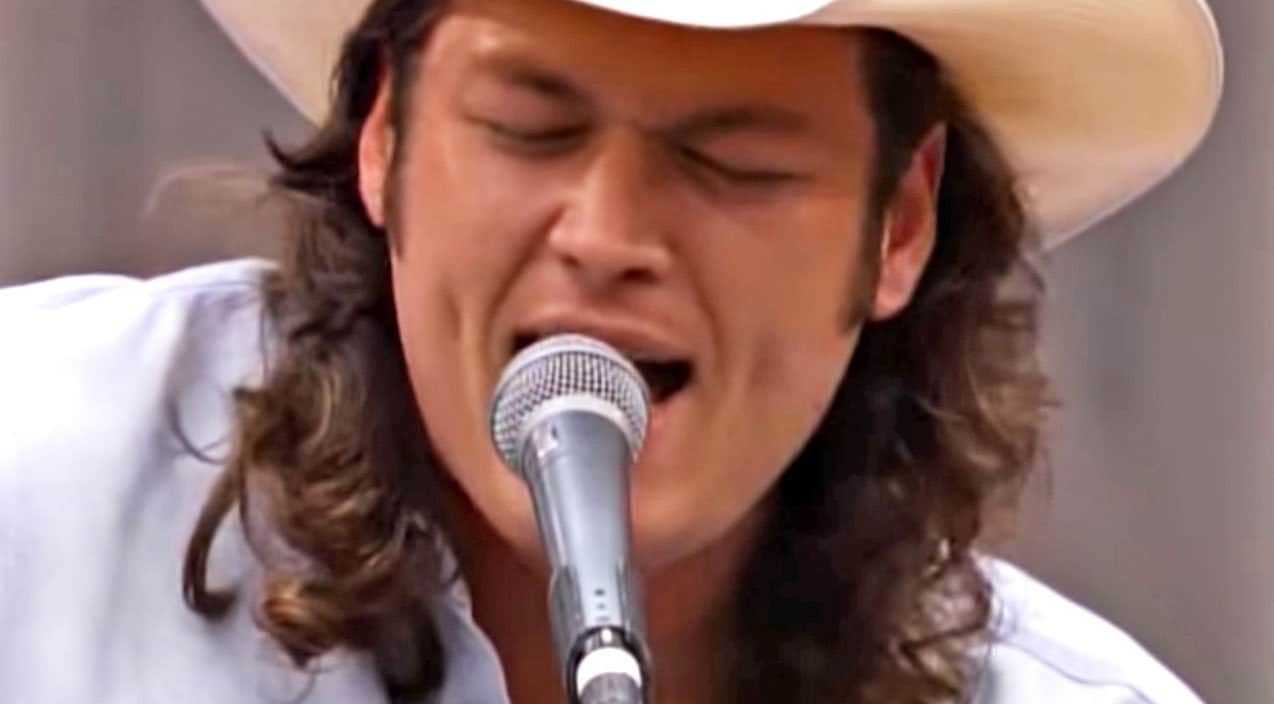 Full Mullet Blake Shelton Sings Smooth Acoustic Ol Red In Throwback Video