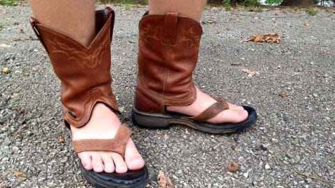flip flop cowboy boots ladies
