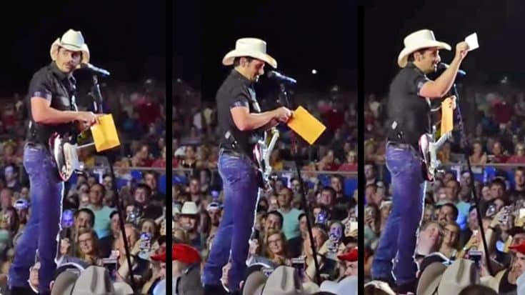 Brad Paisley Surprises Audience With Baby Gender Reveal | Country Music Videos