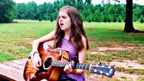 Little Girl Sings Acoustic “Desperado” In Meadow | Country Music Videos