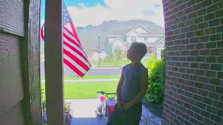 Mom Shocked By What Cameras Catch Her 7-Year Old Son Doing To An American Flag | Country Music Videos