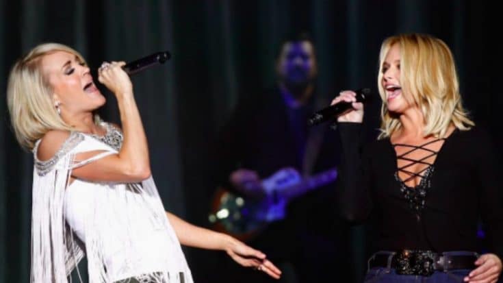 [WATCH] Miranda Lambert Joins Carrie Underwood For Surprise Performance At Pre-ACM Concert | Country Music Videos