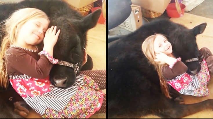 Mom Comes Home To Find 5-Yr-Old Cuddling A Baby Cow…IN THE HOUSE | Country Music Videos