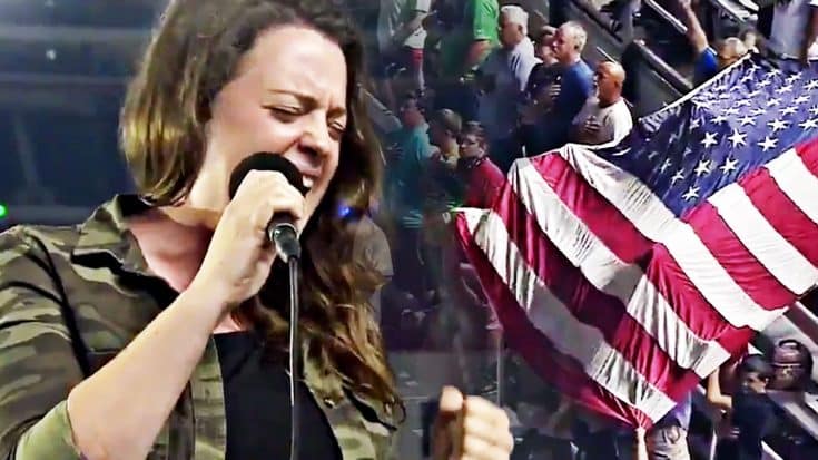NASCAR Loses Its Mind Over Majestic National Anthem Performance | Country Music Videos