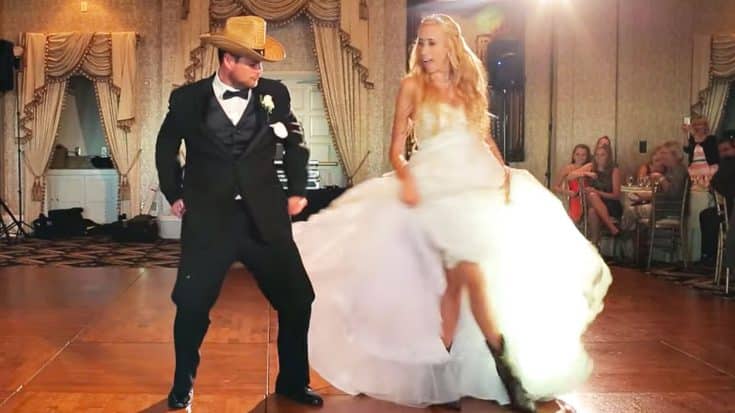 Bride & Groom Pull Off Ultimate Surprise With ‘Footloose’ Wedding Dance | Country Music Videos