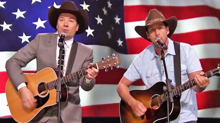 Adam Sandler & Jimmy Fallon Deliver Hilarious Garth Brooks Parody To Troops | Country Music Videos