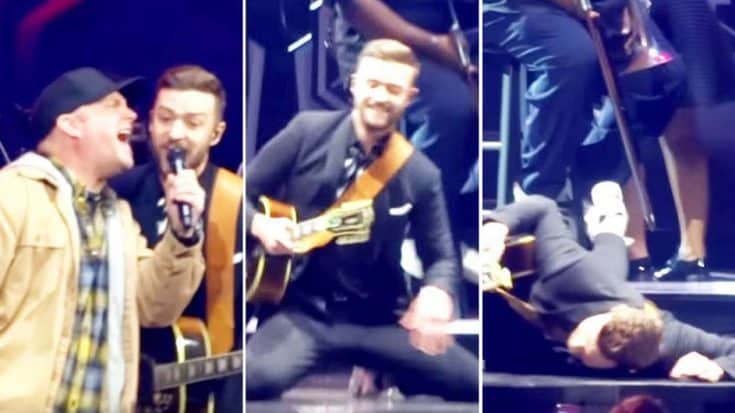 Garth Brooks Crashes Justin Timberlake’s 2014 Show To Perform “Friends In Low Places” | Country Music Videos