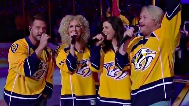 Little Big Town Delivers Jaw Dropping National Anthem Performance Prior To NHL Playoff Game | Country Music Videos