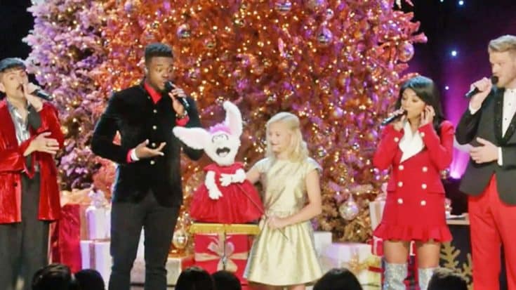 Ventriloquist Darci Lynne Teams Up With Pentatonix For Adorable Take On Christmas Tune | Country Music Videos