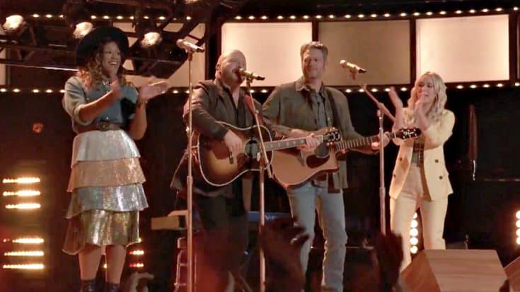 Blake Shelton Joins His ‘Voice’ Team For Rockin’ Cover Of Hank Williams Jr. Tune | Country Music Videos