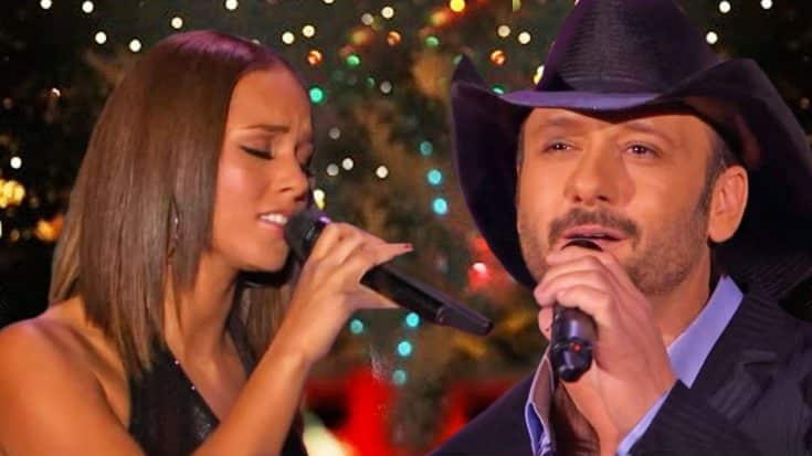 Tim McGraw & Alicia Keys Sing A Duet Of “Happy Christmas (War Is Over)” | Country Music Videos