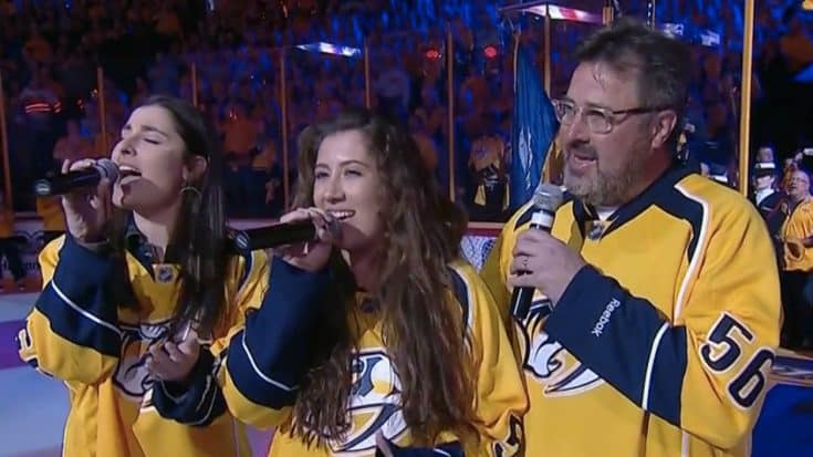 Vince Gill Joined By Daughters For Impressive National Anthem Performance | Country Music Videos