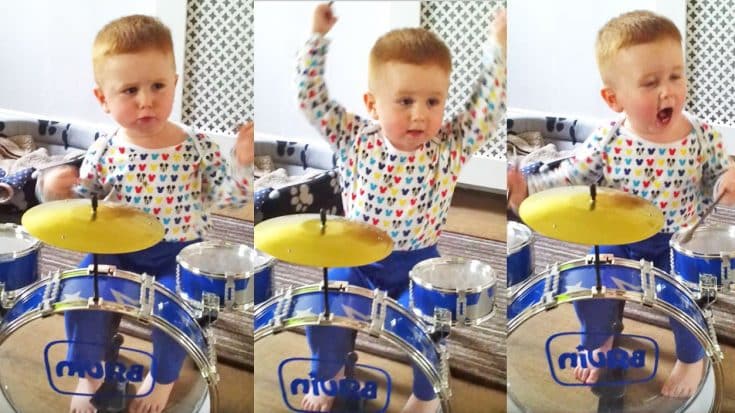 Adorable Baby Rocks Out On Drums To ‘Hound Dog’ | Country Music Videos