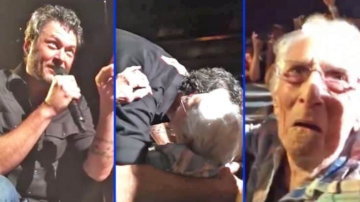 Blake Shelton Stops Concert To Surprise 94-Year-Old Fan | Country Music Videos