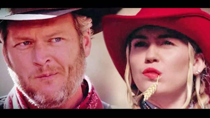 Blake Shelton And Miley Cyrus Have Wild West Showdown To Find Out Who Is More Country | Country Music Videos