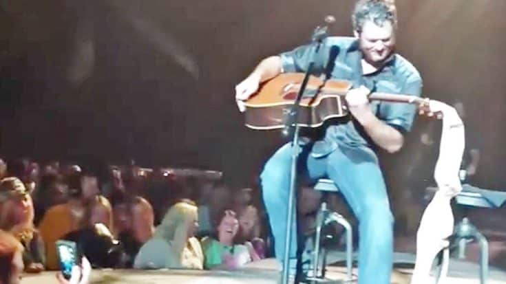 Blake Shelton Delivers Brutal Response To A Fan Throwing A Bra On His Guitar | Country Music Videos