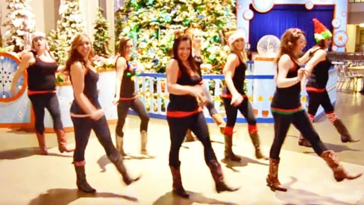 Boot Boogie Babes Kick The Snow Up To Luke Bryan’s ‘Run Run Rudolph’ | Country Music Videos