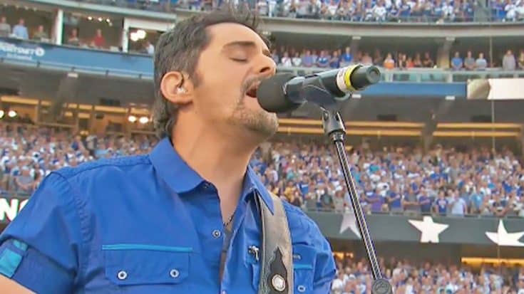 Brad Paisley Kicks Off Game 2 Of World Series With Moving National ...