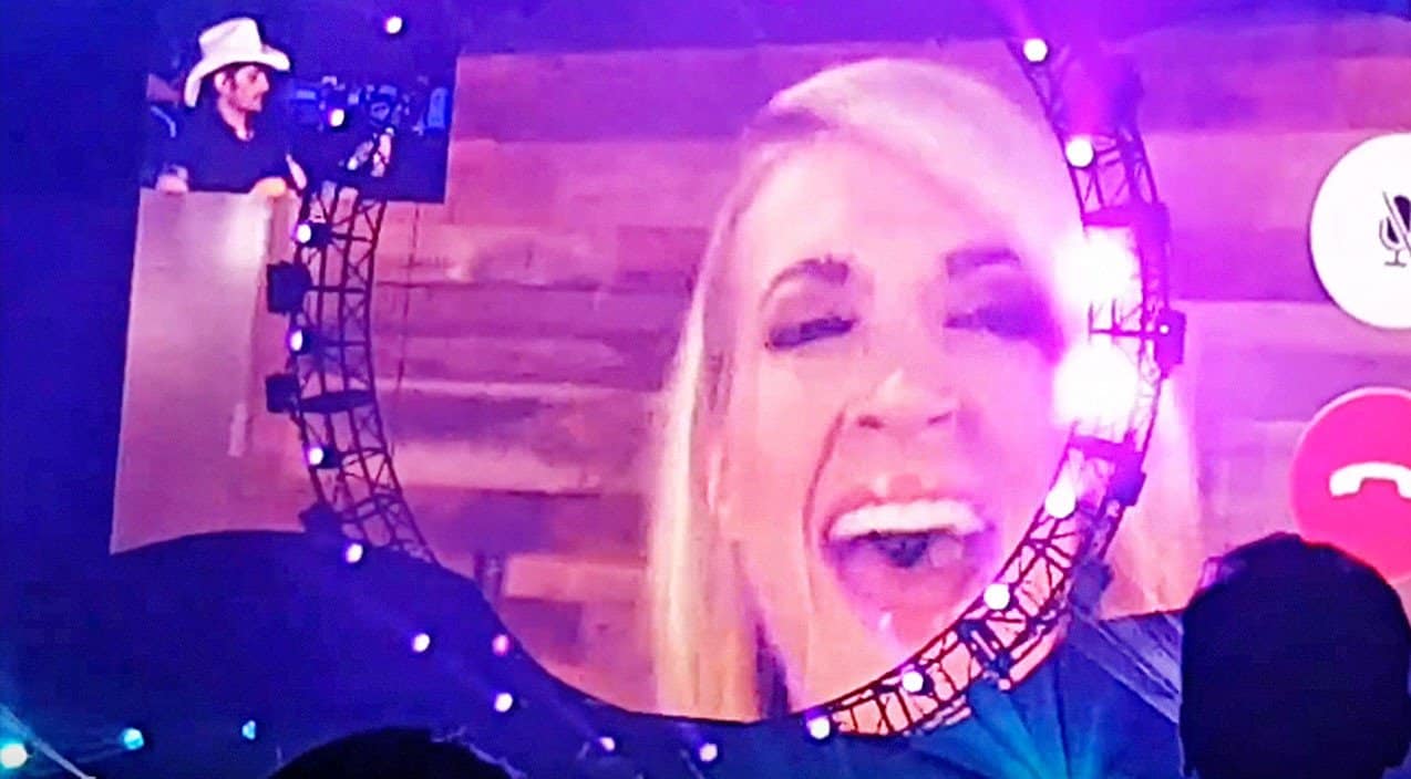 Brad Paisley Unexpectedly Facetimes Carrie Underwood At Concert For Killer ‘Remind Me’ Duet | Country Music Videos