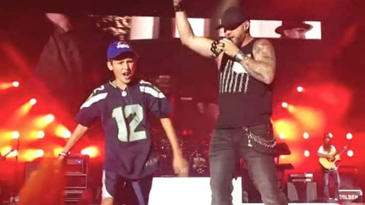 Little Boy Shows Up Brantley Gilbert On Stage | Country Music Videos