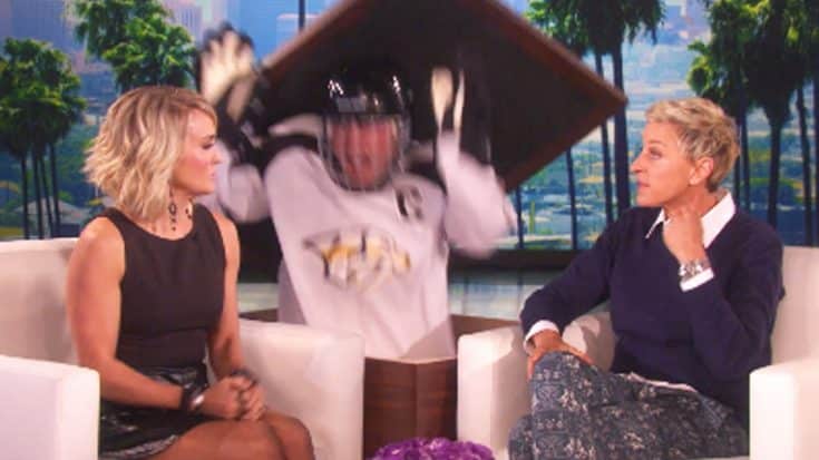 Ellen DeGeneres Scares The Life Out Of An Unsuspecting Carrie Underwood | Country Music Videos