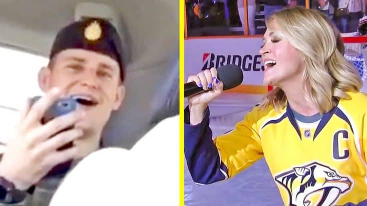 Soldiers Listen To Carrie Underwood’s National Anthem…Their Response Is Priceless | Country Music Videos
