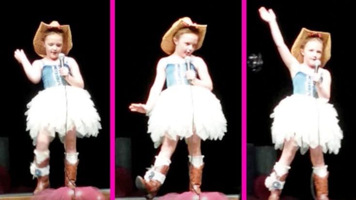 Spunky 7-Year-Old Cowgirl Struts Her Stuff In Adorable ‘Delta Dawn’ Performance | Country Music Videos