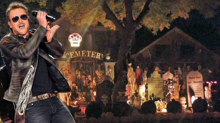 Halloween Light Show Is Synced To Eric Church’s “Creepin'” | Country Music Videos
