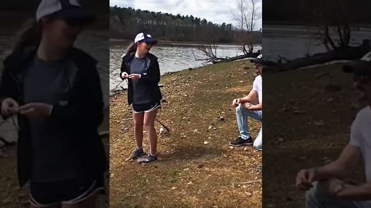 Fishing Trip Takes Unexpected Turn When Woman Reels In Marriage Proposal | Country Music Videos