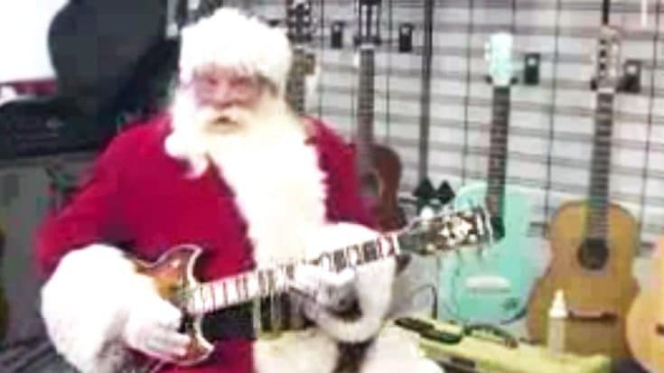 Santa Grabs Guitar & Teaches How To Play Skynyrd’s ‘Free Bird’ | Country Music Videos