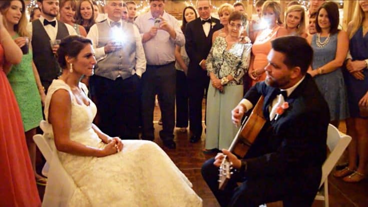 Groom Emotionally Serenades Bride With Powerful George Strait Ballad | Country Music Videos