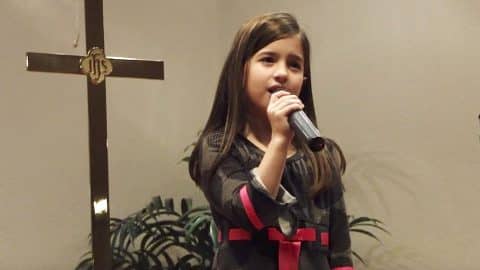 Girl Singing In Church