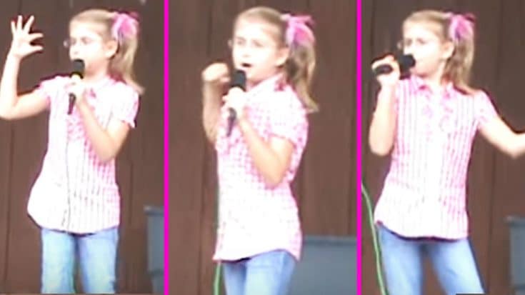 9-Year-Old Girl Sings ‘Harper Valley PTA’ For Crowd in Pouring Rain | Country Music Videos