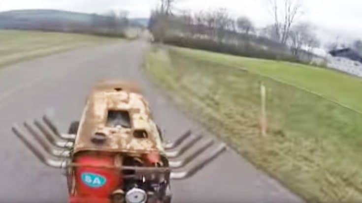 Farmer Takes Big Block Chevy Lawn Mower Out For Road Test | Country Music Videos