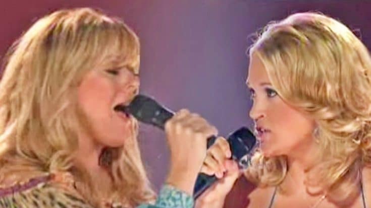 Carrie Underwood & Jamie O’Neal Duet On Reba & Linda Davis’ “Does He Love You” In 2005 | Country Music Videos
