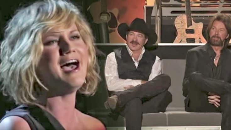 Jennifer Nettles Sings Brooks & Dunn’s ‘Red Dirt Road’ While They Watch | Country Music Videos