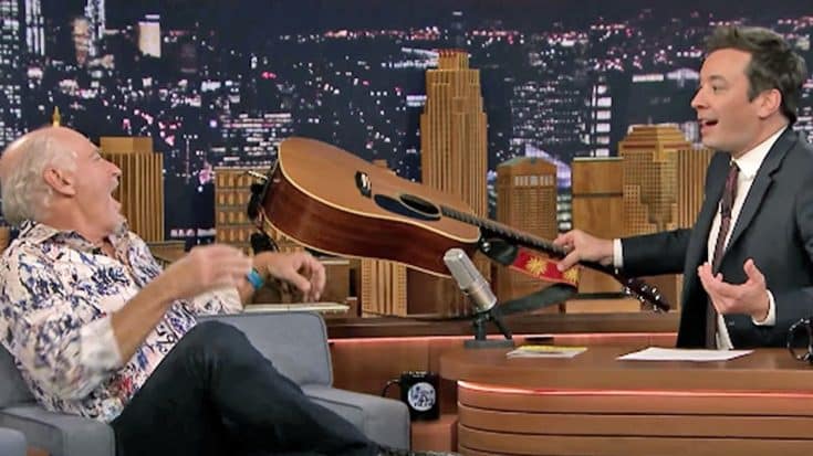 Jimmy Fallon Brings Out Guitar During Jimmy Buffett Interview – Asks Him To Sing “Margaritaville” | Country Music Videos