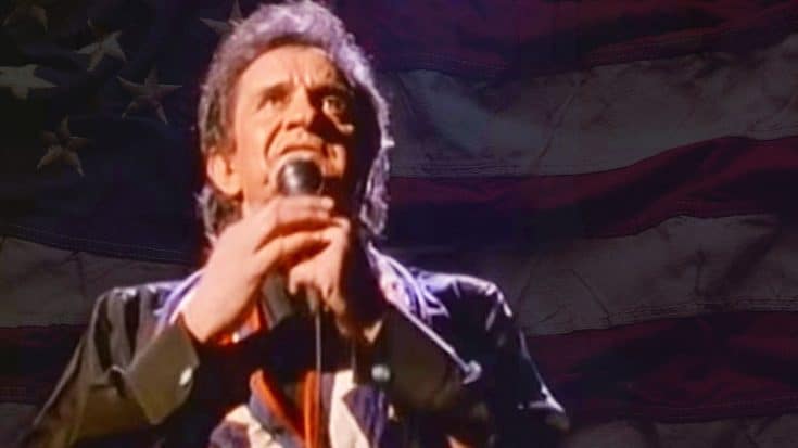 Johnny Cash Defends Old Glory In Powerful Performance Of ‘Ragged Old Flag’ | Country Music Videos