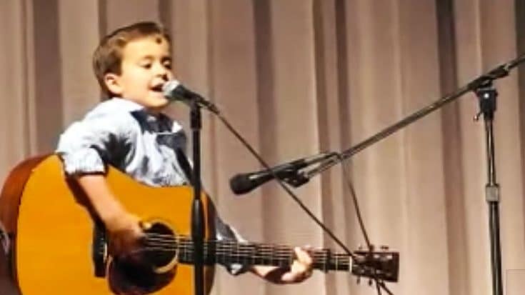 2nd Grader, “Little Johnny” Demonstrates Guitar Skills At 2008 School Performance | Country Music Videos