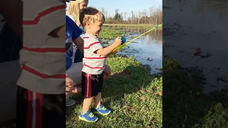Little Boy Unexpectedly Catches Large Fish With Toy Fishing Rod | Country Music Videos