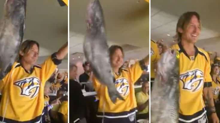 The Bizarre Reason Why Keith Urban Brought A Real Catfish To A Hockey Game | Country Music Videos