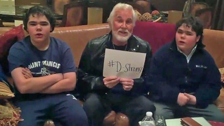 Kenny Rogers And His Twin Boys Encourage Support For 8-Year-Old Cancer Patient | Country Music Videos