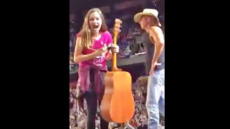 Young Fan Freaks Out Over What Kenny Chesney Gave Her On Stage | Country Music Videos