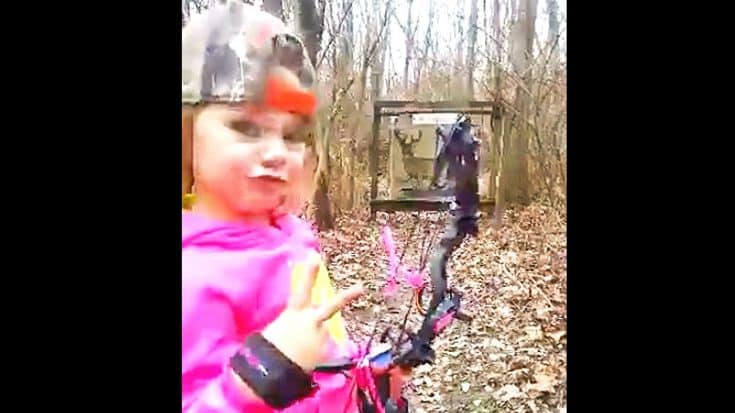 Spunky Little Girl Grabs A Bow And Arrow. What Happens Next? I’m Speechless! | Country Music Videos