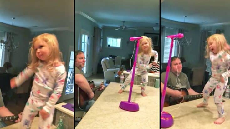 Little Girl Hears Her Daddy Playing Hank Jr.’s “Family Tradition” And Starts To Dance | Country Music Videos