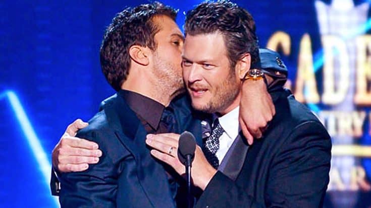 Luke Bryan Shares A Bromantic Moment With Buddy Blake Shelton | Country Music Videos